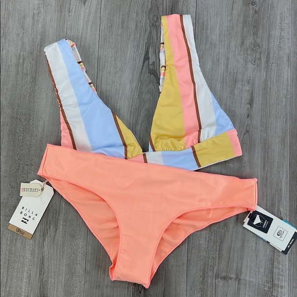 ☀️BILLABONG☀️ RIP CURL☀️FEELING SUNNY PLUNGE CLASSIC SURF CHEEKY PANT - Picture 16 of 16